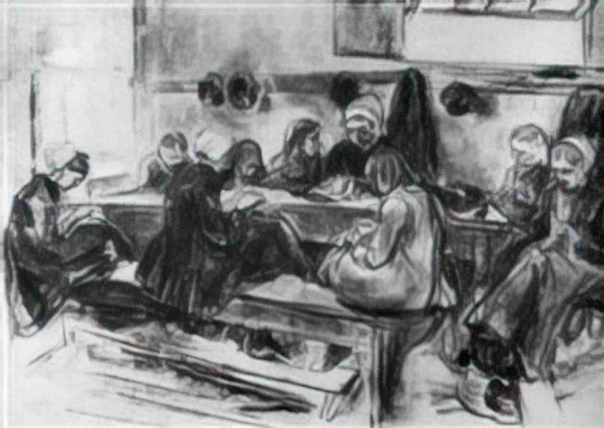 Max Liebermann sewing school Art A4 Photo Print
