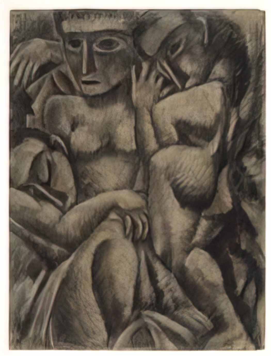 Max Weber composition with four figures Art A4 Photo Print