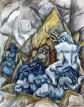 Max Weber figures in a landscape Art A4 Photo Print