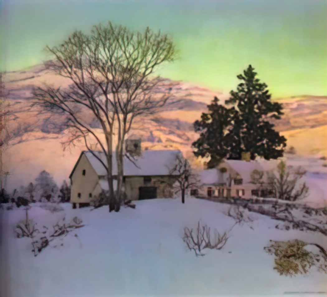 Maxfield Parrish afterglow 1947 Art A4 Photo Print