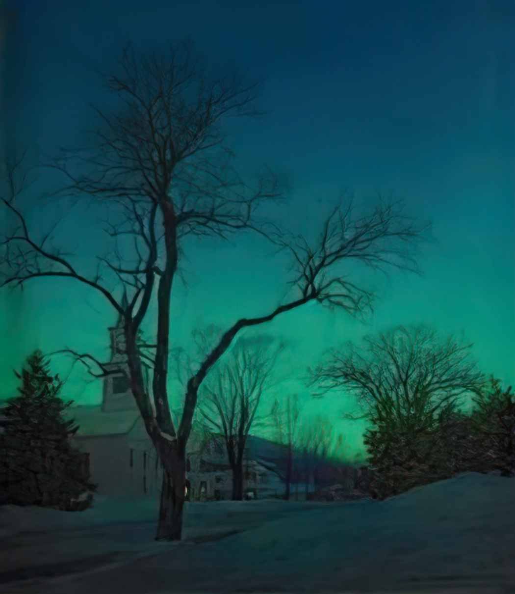 Maxfield Parrish at close of day 1941 Art A4 Photo Print