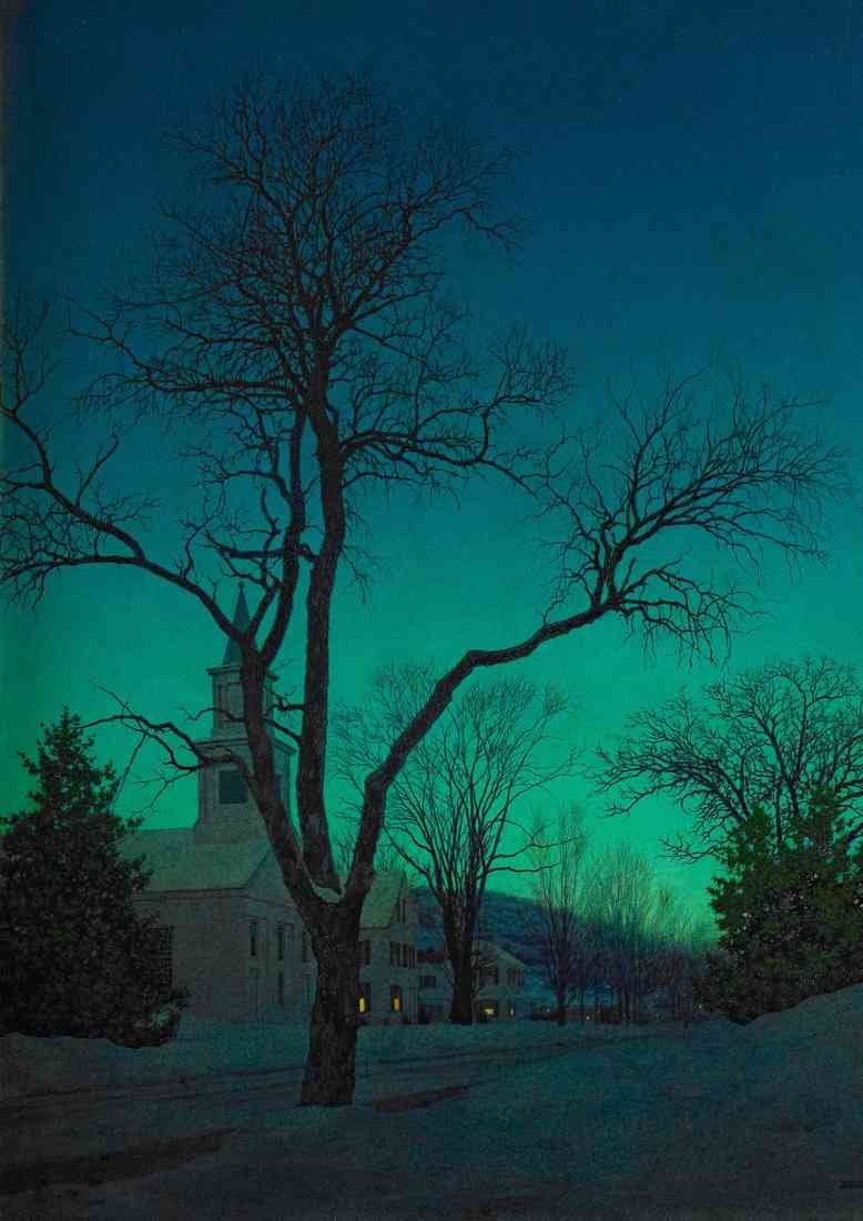 Maxfield Parrish at close of day A4 Photo Print
