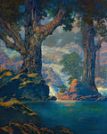 Maxfield Parrish cascades quiet solitude 1959 Art A4 Photo Print