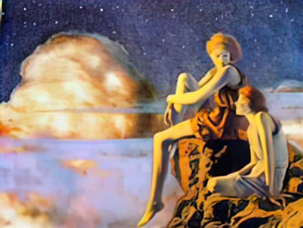 Maxfield Parrish contentment 1927 Art A4 Photo Print