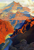 Maxfield Parrish grand canyon 1902 Art A4 Photo Print