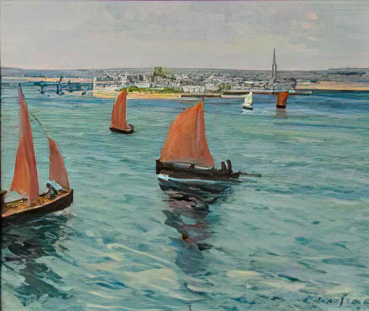 Maxime Maufra in front of the isle tudy Art A4 Photo Print