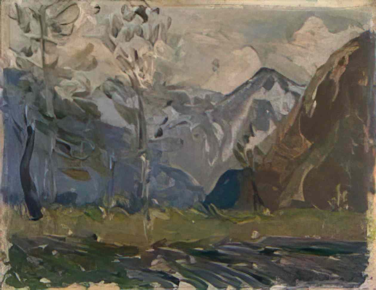 Maxime Maufra study of mountains 1904 Art A4 Photo Print