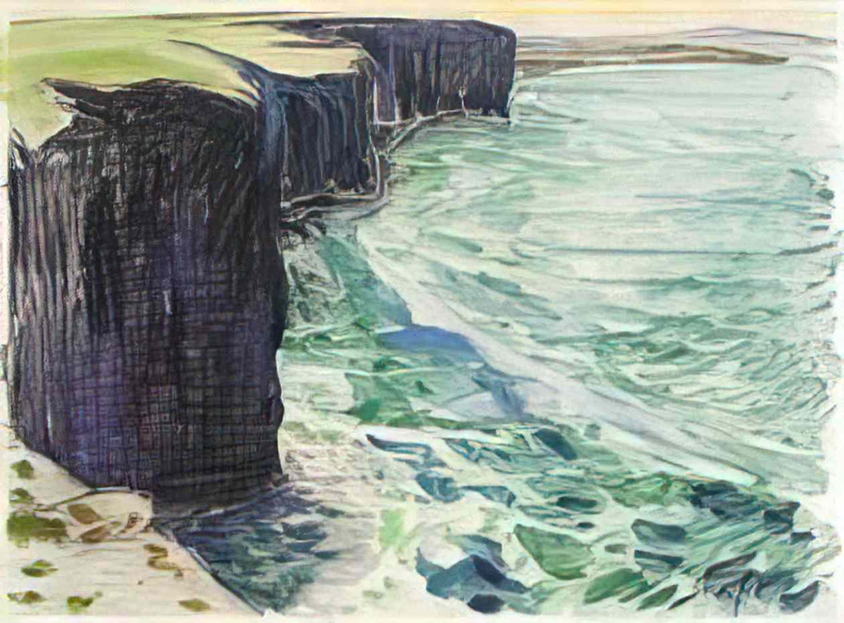 Maxime Maufra the cliffs Art A4 Photo Print