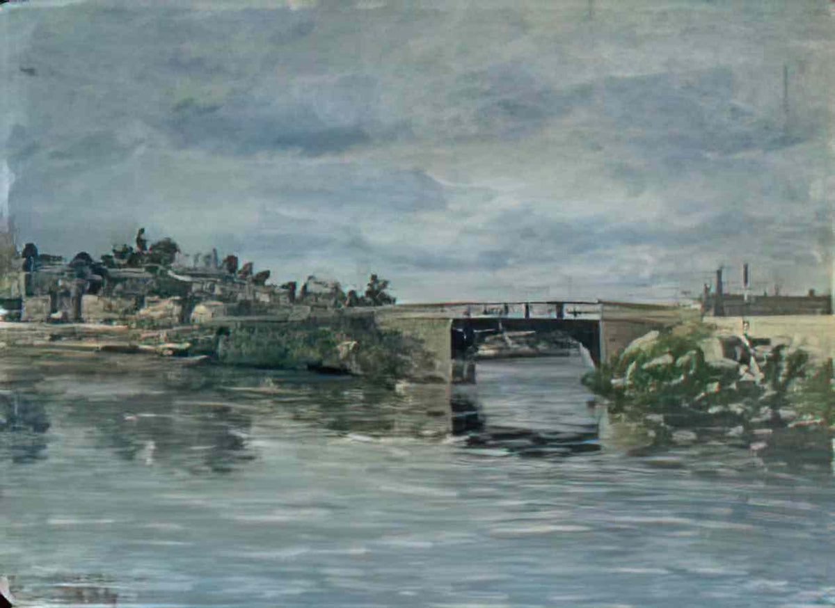 Maxime Maufra the old bridge in barbin 1884 Art A4 Photo Print