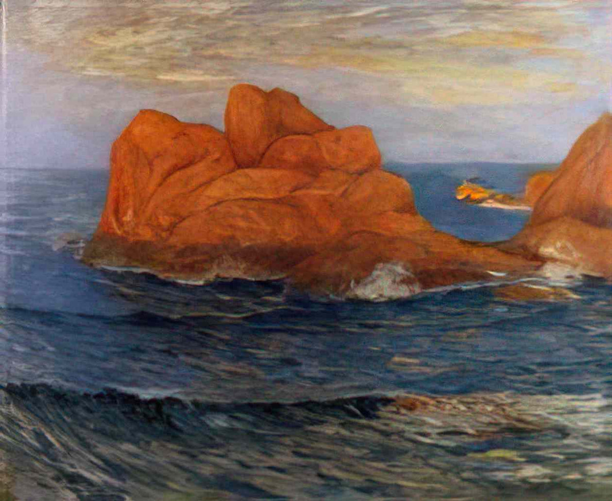 Maxime Maufra the red rocks at belle ile Art A4 Photo Print