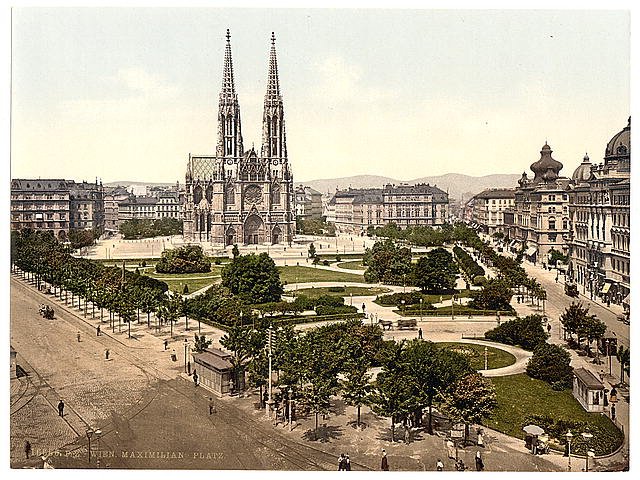 Maximilian Place Vienna Vintage A4 Photo Print