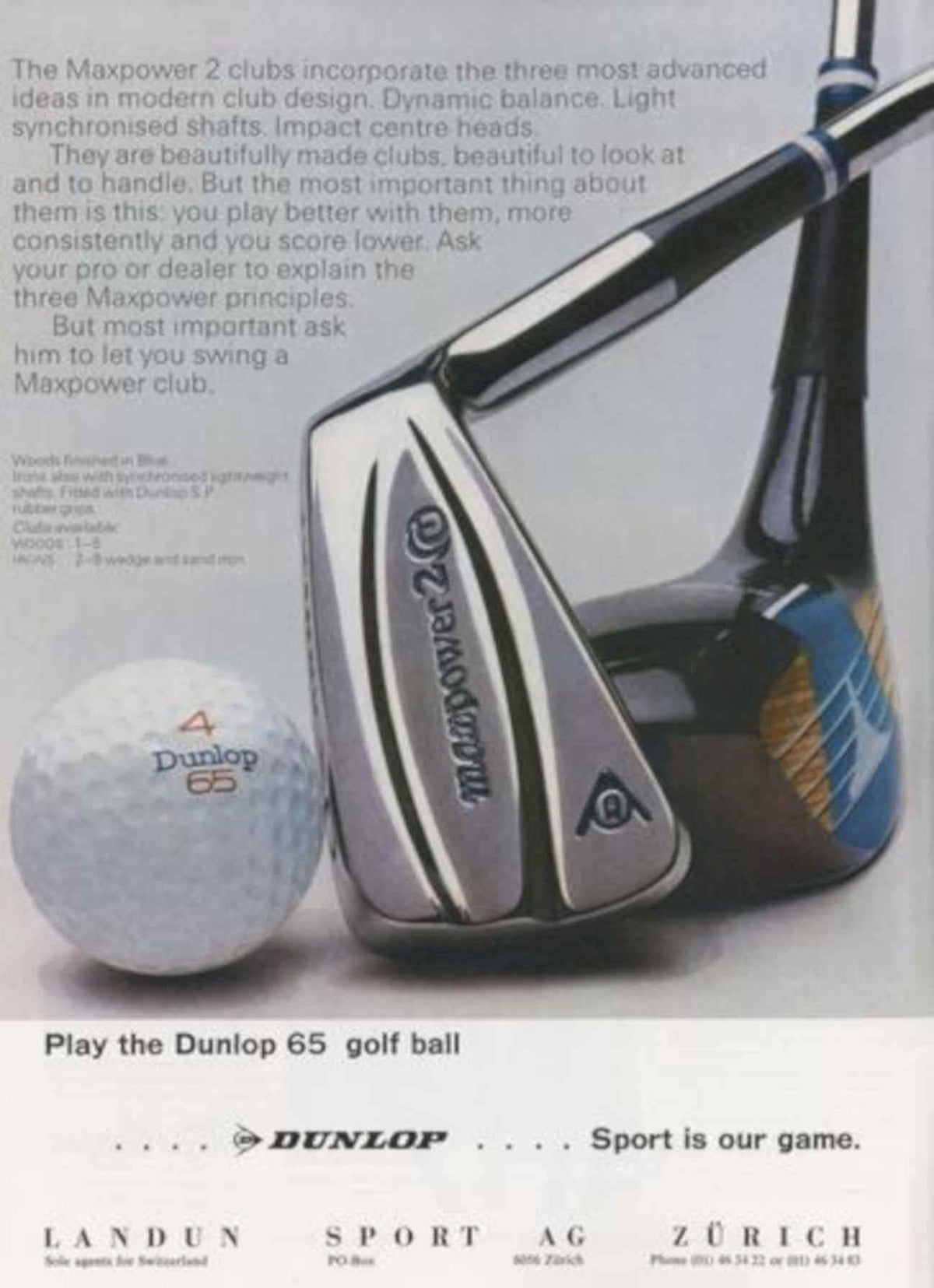 Maxpower Golf Ball Vintage Retro Advert Poster A4 Photo Print