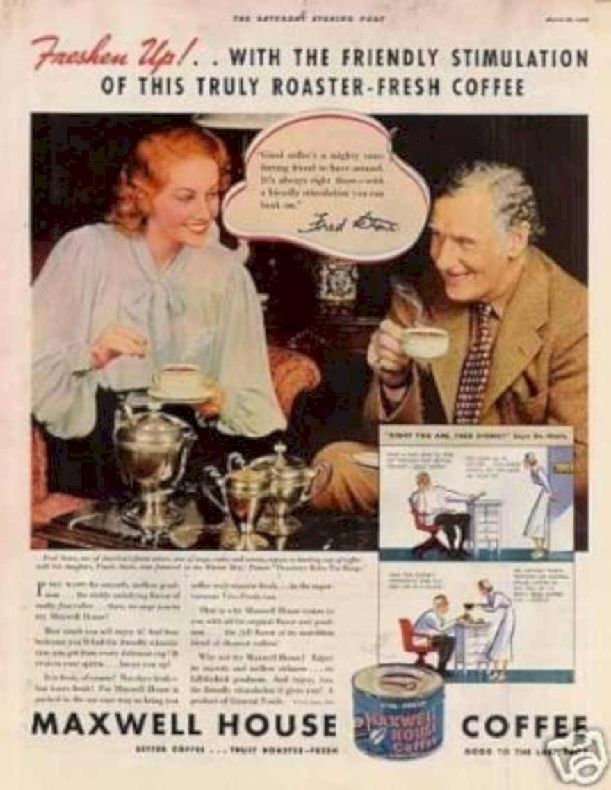 Maxwell House Coffee 2 3 Vintage Retro Advert Ads A4 Photo Print