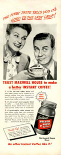 Maxwell House Coffee 3 1940s Vintage Retro Advert Poster