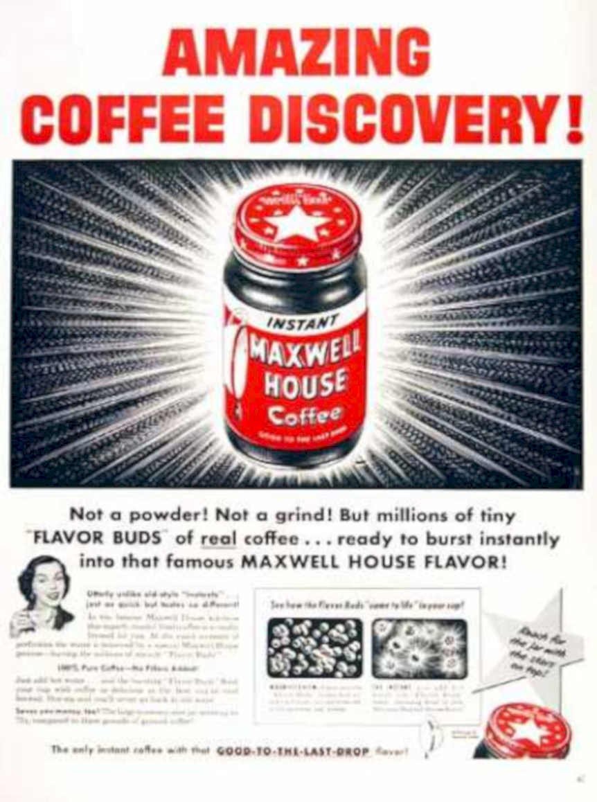 Maxwell House Coffee 7 Vintage Retro Advert Ads A4 Photo Print