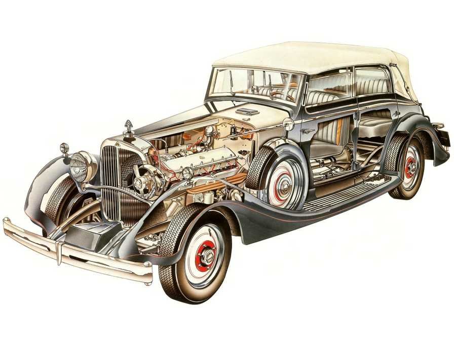 Maybach Zeppelin cutaway A4 Photo Print