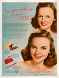 Maybelline Eye Makeup 1 1940s Vintage Retro Advert Poster