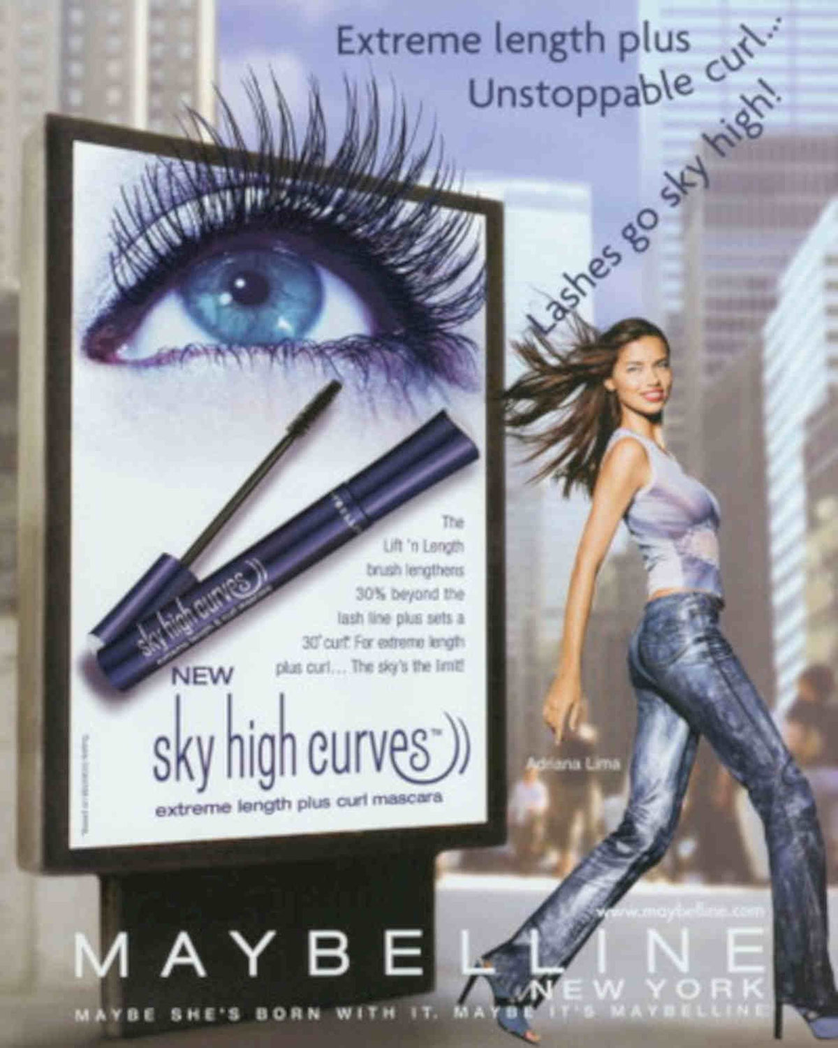 Maybelline Sky High Vintage Retro Advert Poster A4 Photo Print
