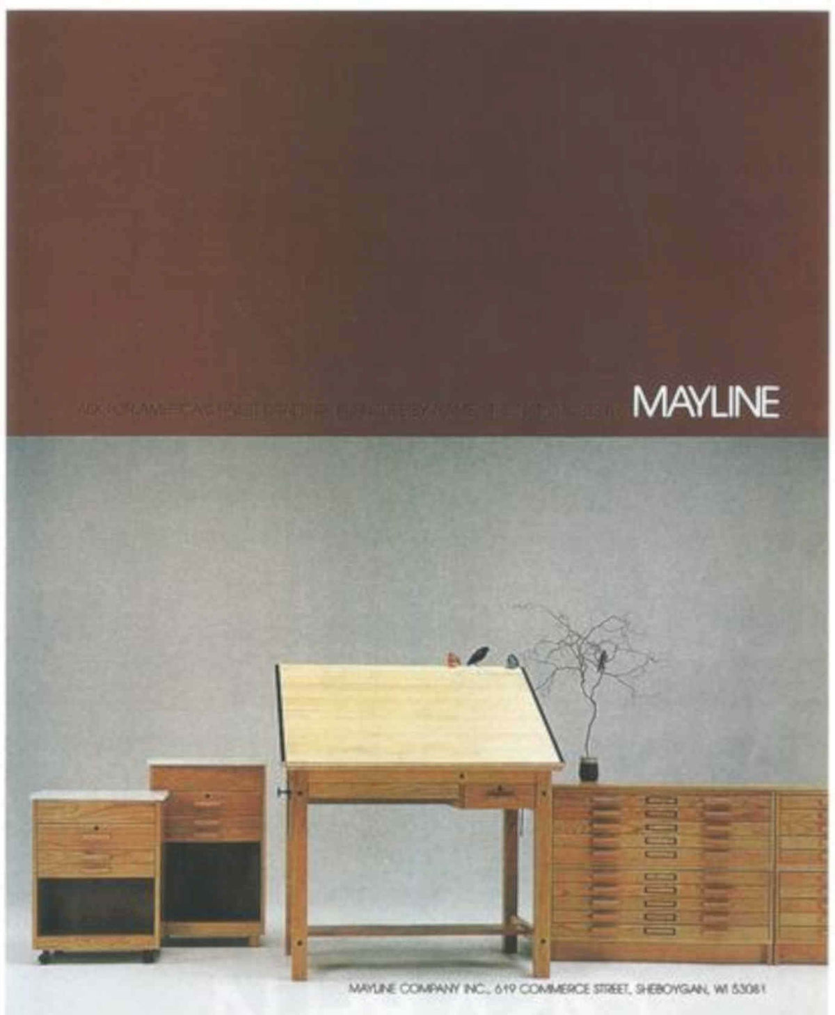 Mayline Drafting Table Vintage Retro Advert Poster A4 Photo Print