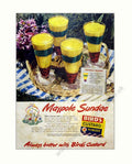 Maypole Sundae Birds Vintage Retro Advert Poster A4 Photo Print
