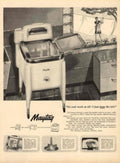 Maytag Laundry Scene 1940s Vintage Retro Advert Poster
