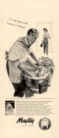 Maytag Washing Machine 1940s Vintage Retro Advert Poster