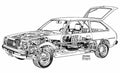 Mazda 323 cutaway A4 Photo Print