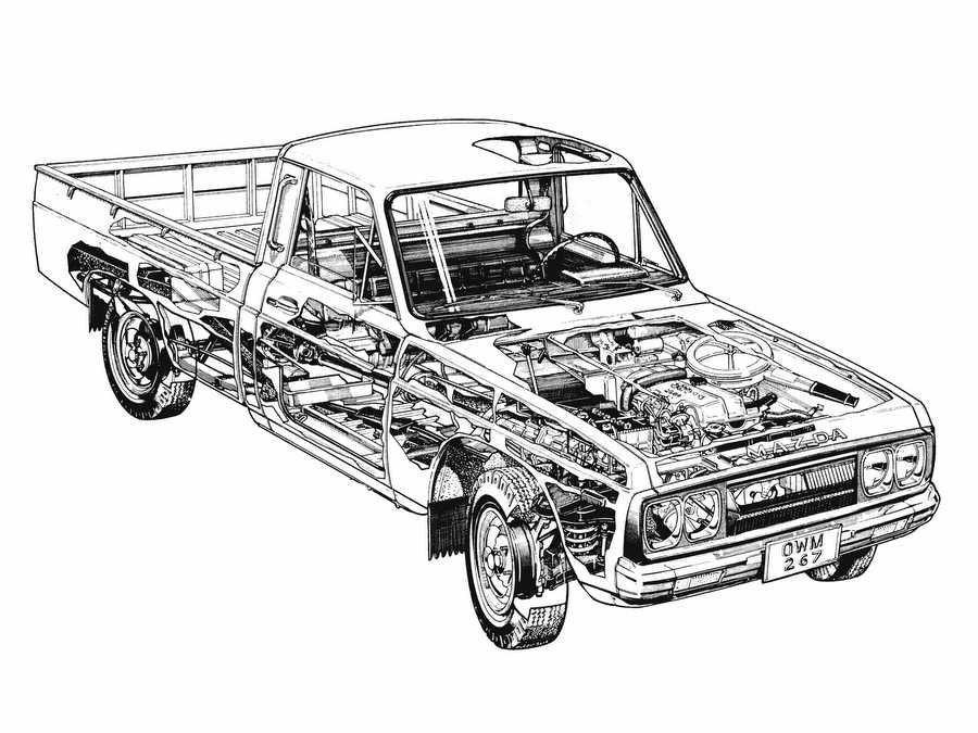 Mazda B Series Proceed cutaway A4 Photo Print