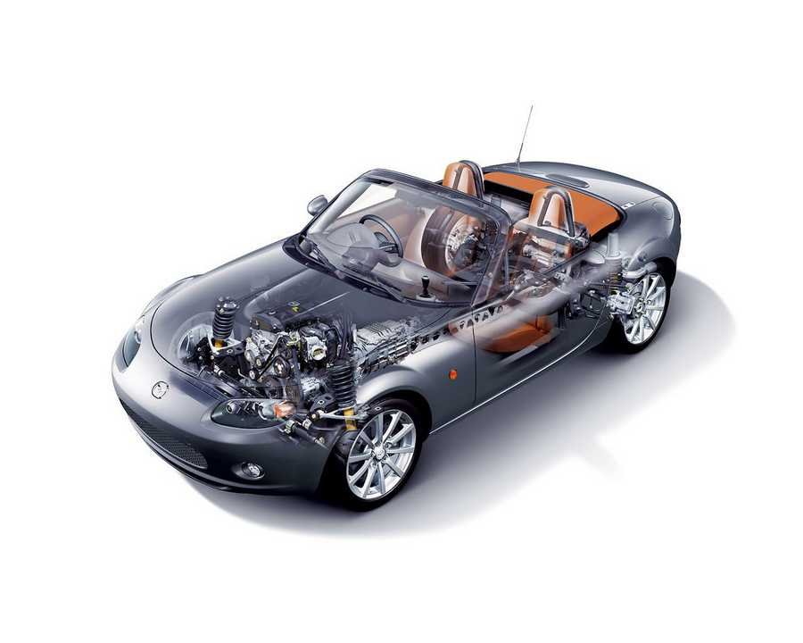 Mazda Miata cutaway A4 Photo Print