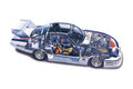 Mazda RX7 1979 cutaway A4 Photo Print