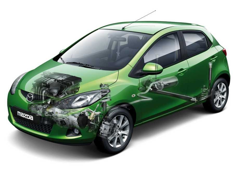 Mazda2 2007 cutaway A4 Photo Print