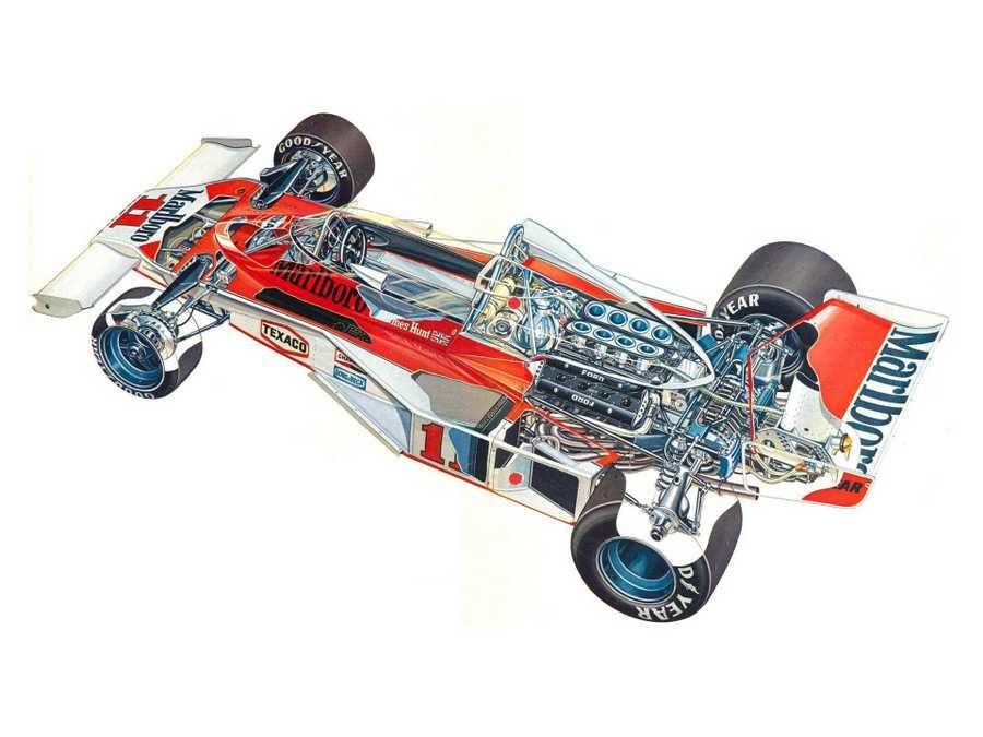 McLaren M23B cutaway A4 Photo Print