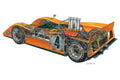 McLaren M8A 1968 cutaway A4 Photo Print