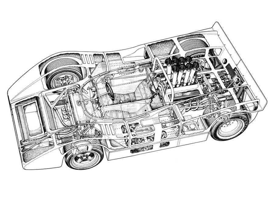 McLaren M8A cutaway A4 Photo Print