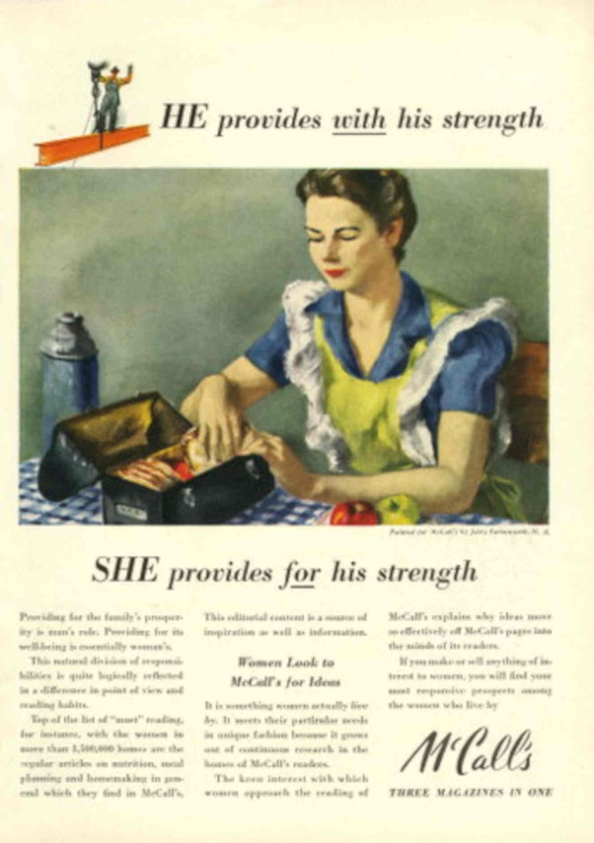 Mccalls Kitchen Partnership 1940s Vintage Retro Advert Poster