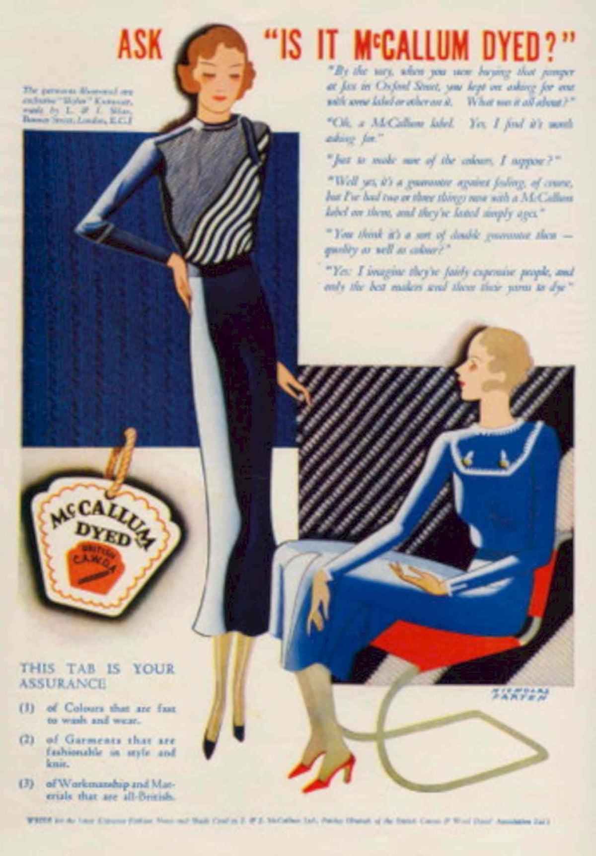 Mccalls Yarn 1930s 1930s Vintage Retro Advert Poster