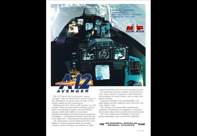 Mcdonnelldouglas Generaldynamics A12 Avenger 3 A4 Photo Print