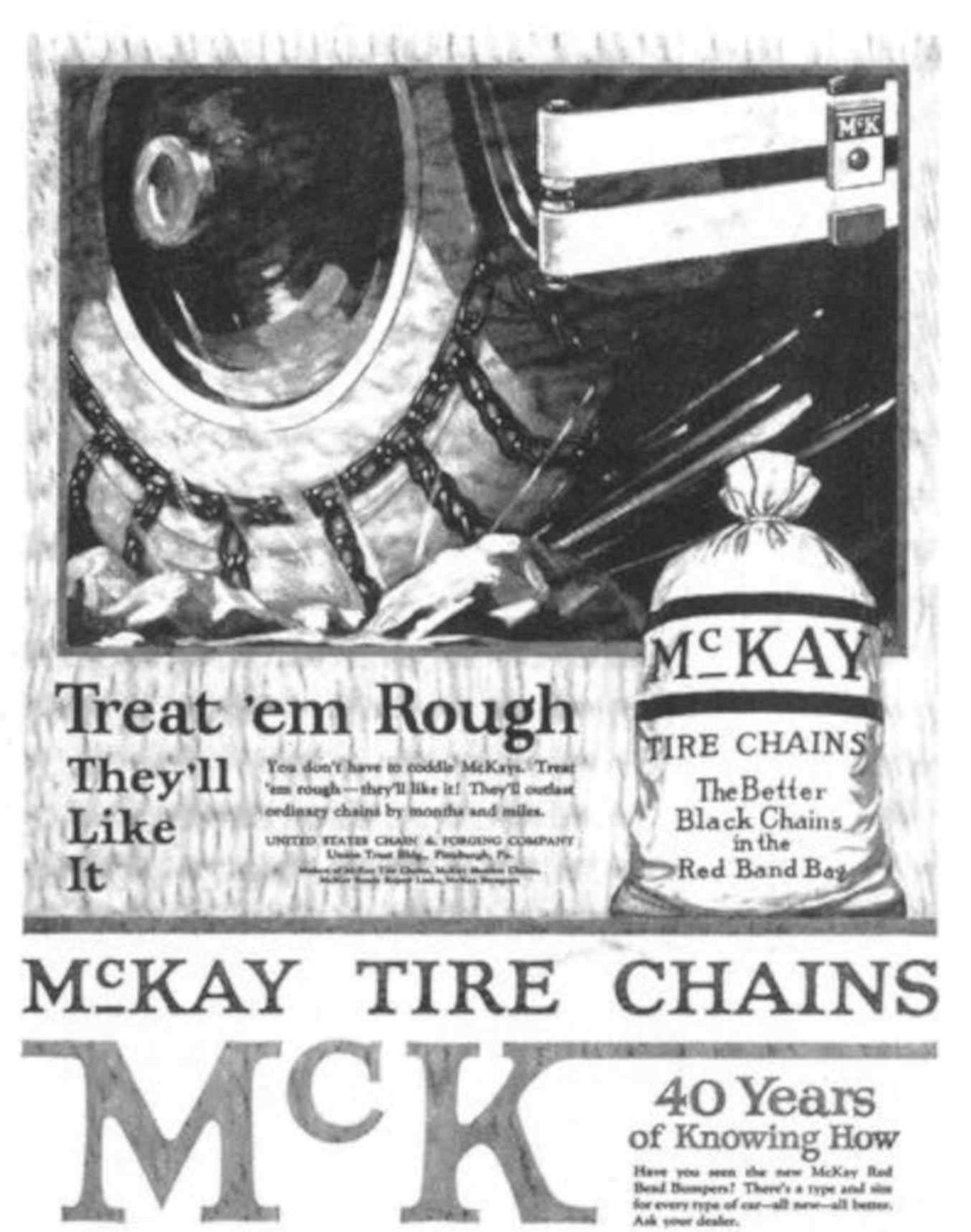Mckay Tire Chains Vintage Retro Advert Poster A4 Photo Print