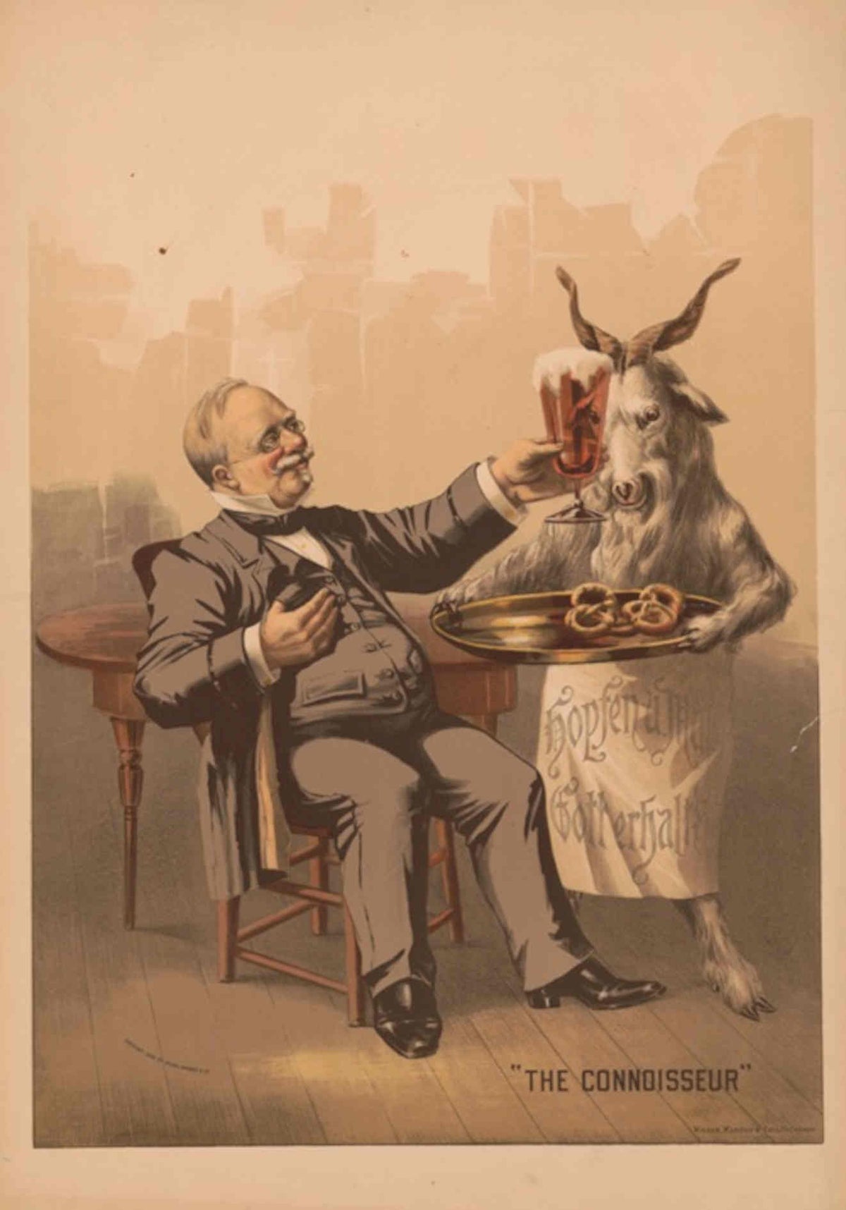 Mckinley Goat Wine Vintage Retro Advert Poster