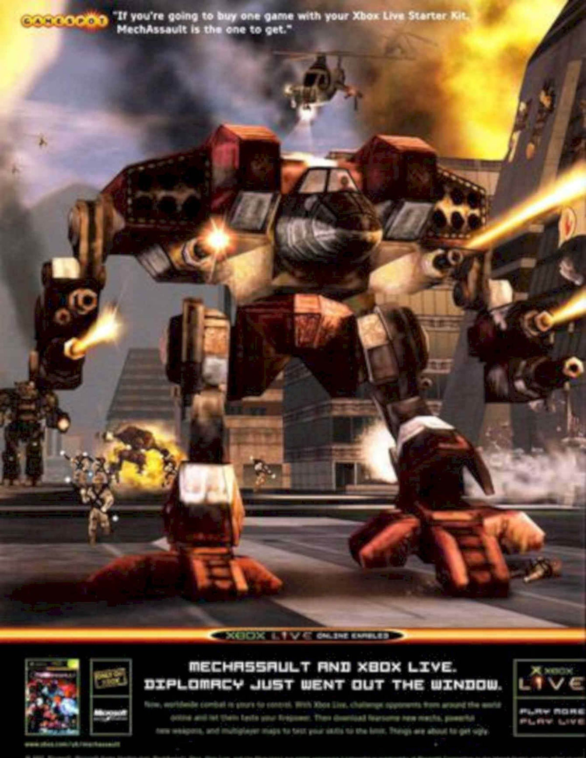 Mech Assault Viper Vintage Retro Advert Poster A4 Photo Print