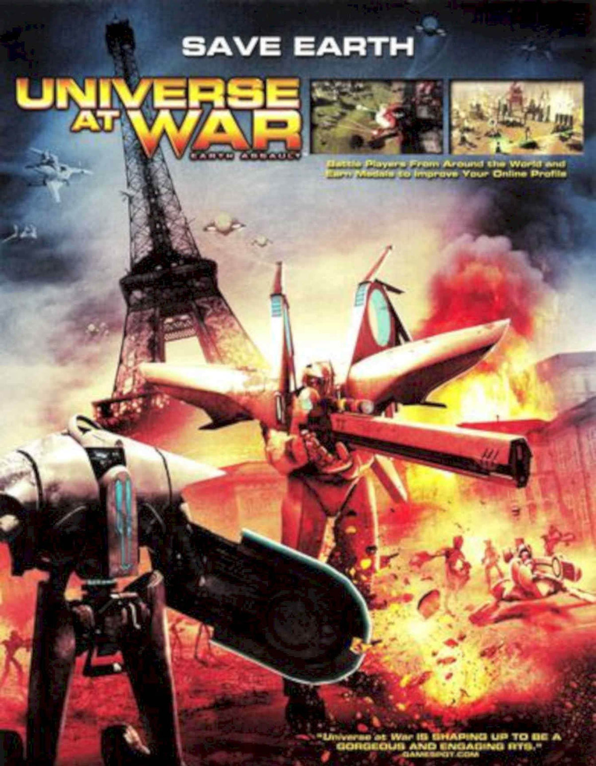 Mech Eiffel War Vintage Retro Advert Poster A4 Photo Print