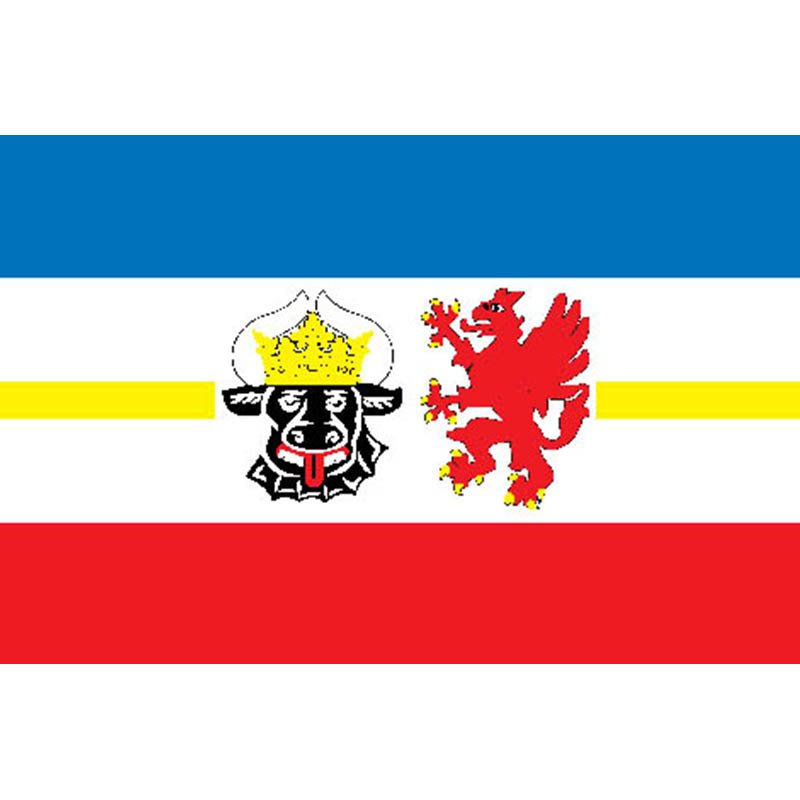 Mecklenburg Flag N3798 A4 Photo Print