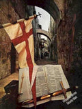 Medieval Book Crosses Vintage Retro Advert Ads A4 Photo Print