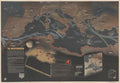Mediterranean Map Europe Vintage Retro Advert Poster