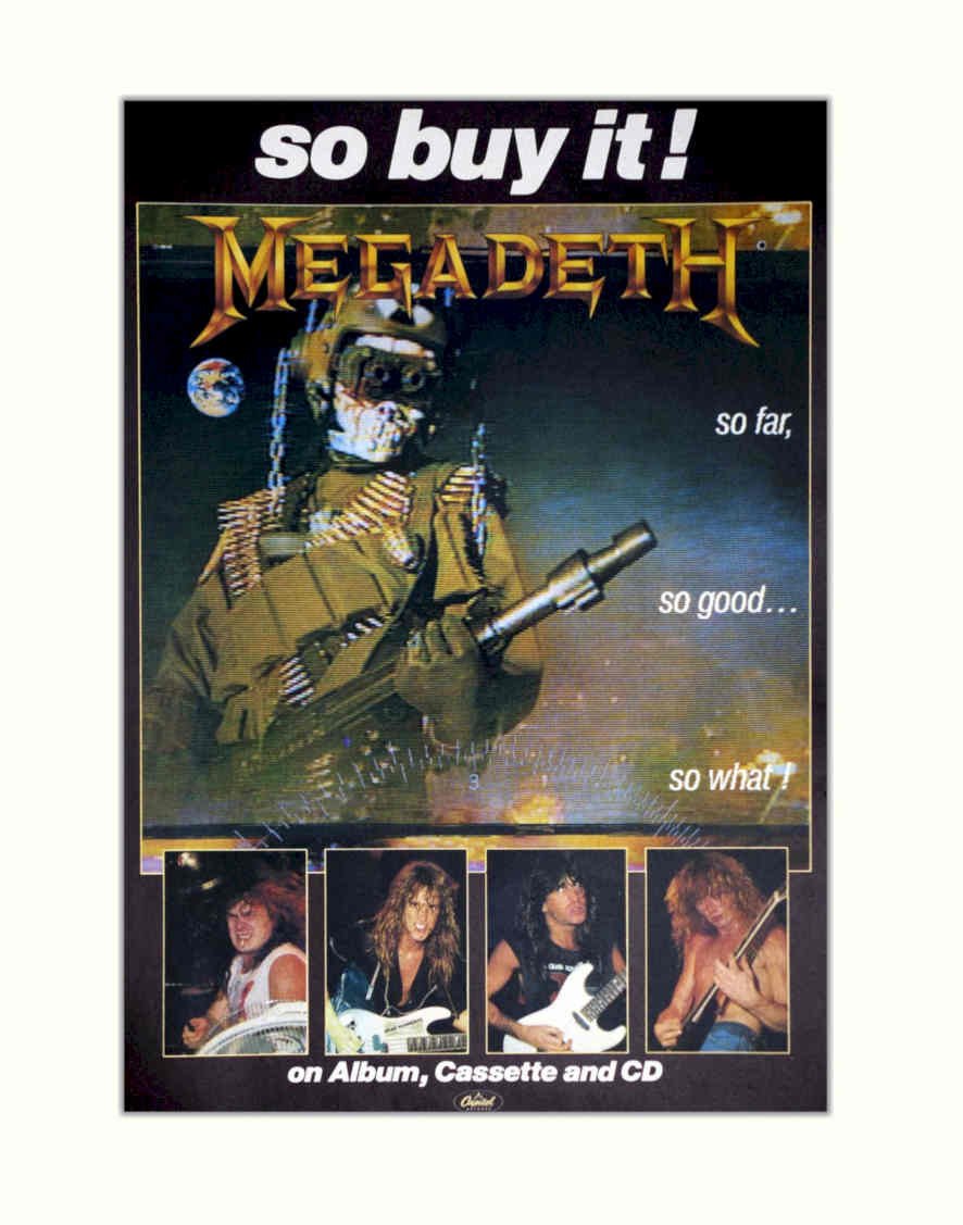 Megadeth So Good Vintage Retro Advert Poster A4 Photo Print