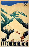 Megeve Winter Ski Vintage Retro Advert Poster A4 Photo Print