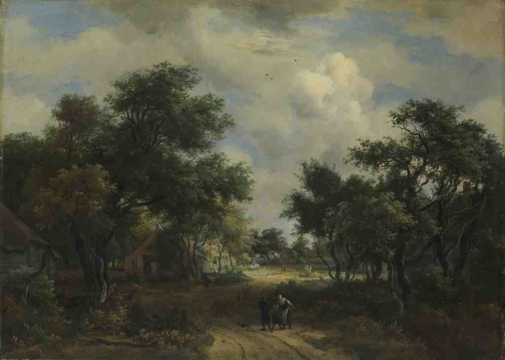Meindert Hobbema A Road winding past Cottages A4 Photo Print
