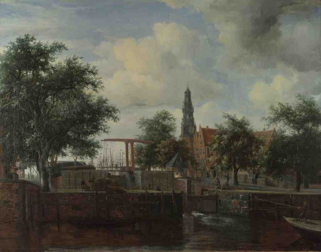Meindert Hobbema The Haarlem Lock, Amsterdam A4 Photo Print