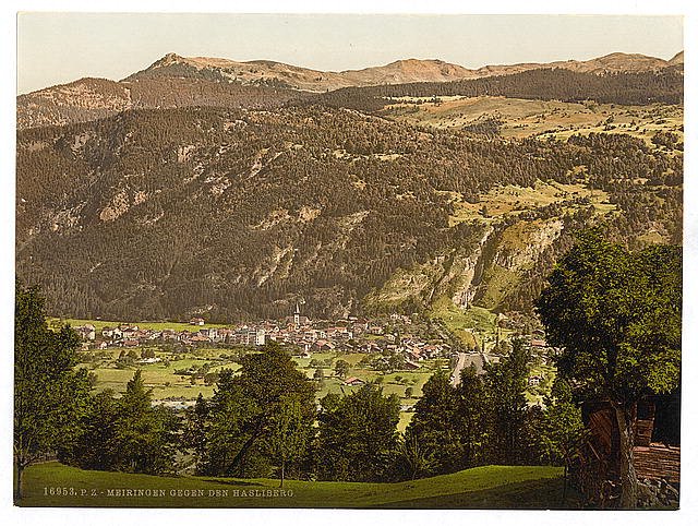 Meirngen I Bernese Oberland Vintage A4 Photo Print