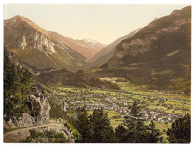 Meirngen II Bernese Oberland Vintage A4 Photo Print